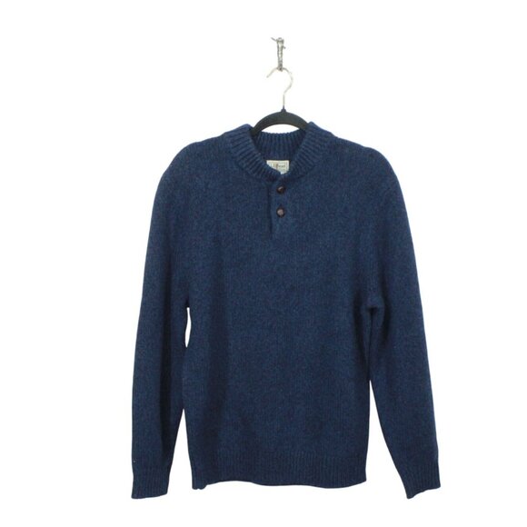 L.L. Bean Other - LL Bean Classic Ragg Wool Sweater Henley Nautical Navy Size Medium